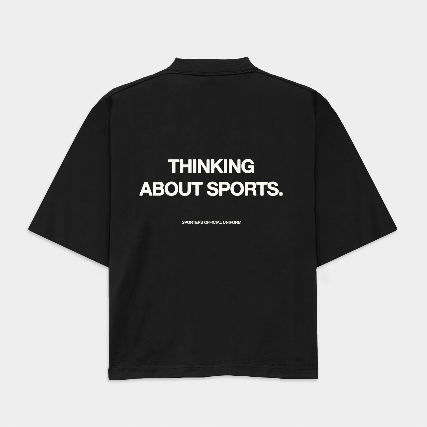 Sporters thinking about sports tee